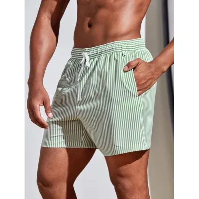 Men Fashion Casual Printed Quick-Drying Loose Thin Beach Shorts