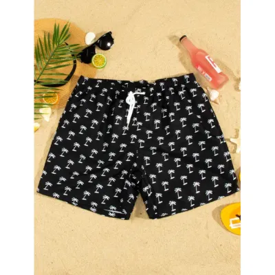 Men Fashion Casual Printed Quick-Drying Loose Thin Beach Shorts