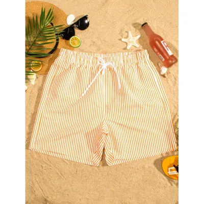 Men Fashion Casual Printed Quick-Drying Loose Thin Beach Shorts