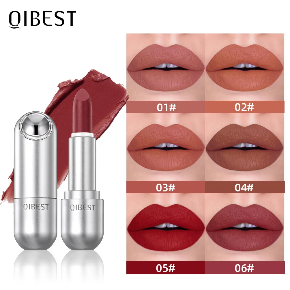 Qibest Light Matte Non-Stick Cup Non-Fading Durable Waterproof Lipstick