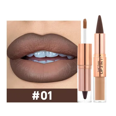Fashion Matte Non-Stick Cup Dual-Head Two-In-One Lipstick