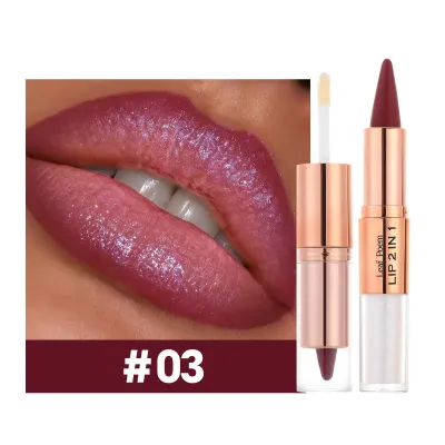 Fashion Matte Non-Stick Cup Dual-Head Two-In-One Lipstick