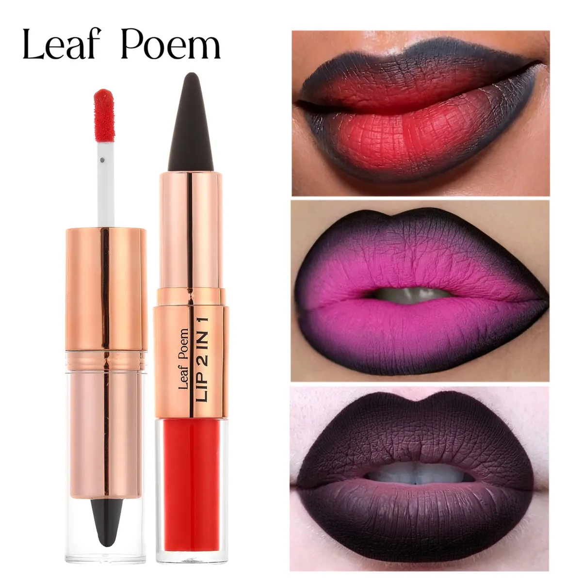 Fashion Matte Non-Stick Cup Dual-Head Two-In-One Lipstick