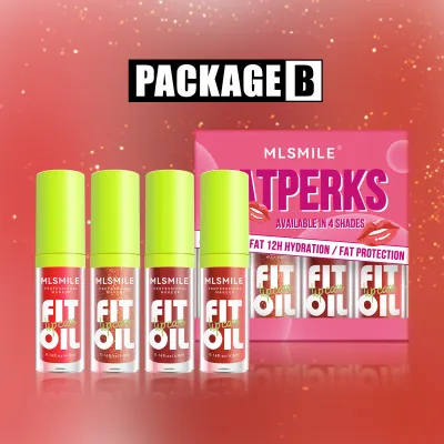 Fashion Lasting Pearlescent Transparent Lip Oil 4pcs-Set