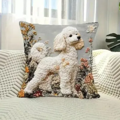 Fashion Creative Cute Soft Newspaper Dog Pillow Cover Home Decorative