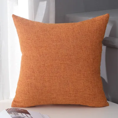 Fashion Simple Solid Color Cotton Linen Pillow Case