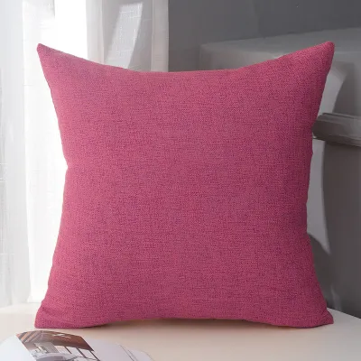 Fashion Simple Solid Color Cotton Linen Pillow Case