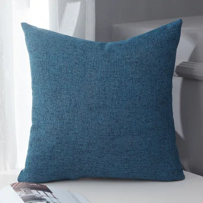 Fashion Simple Solid Color Cotton Linen Pillow Case