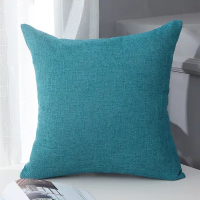 Fashion Simple Solid Color Cotton Linen Pillow Case
