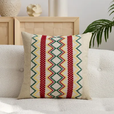 Fashion Boho Line Sofa Cushion Pillow Case with PP Cotton Filler