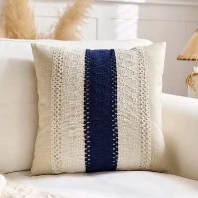 Fashion Boho Line Sofa Cushion Pillow Case with PP Cotton Filler