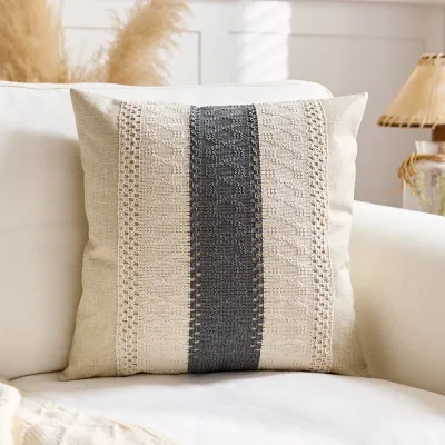 Fashion Boho Line Sofa Cushion Pillow Case with PP Cotton Filler