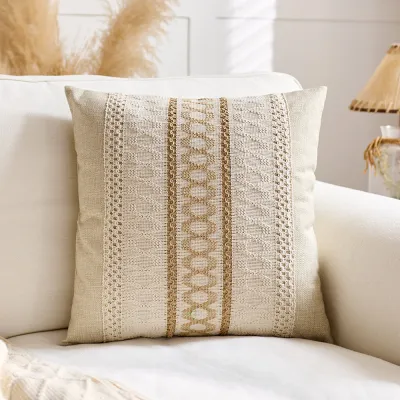 Fashion Boho Line Sofa Cushion Pillow Case with PP Cotton Filler