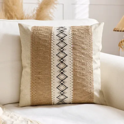Fashion Boho Line Sofa Cushion Pillow Case with PP Cotton Filler