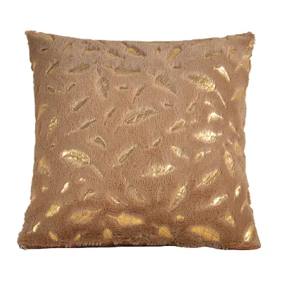 Fashion Feather Short Plush Bronzing Modern Minimalist Sofa Cushion Cover