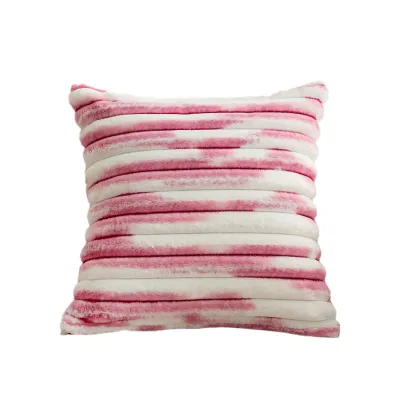 Tie-Dye Stripe Plush Bedroom Sofa Pillow Case