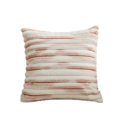 Tie-Dye Stripe Plush Bedroom Sofa Pillow Case