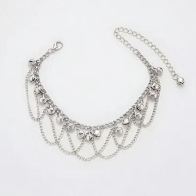 Women Fashion Boho Beach Tassel Bell Anklet