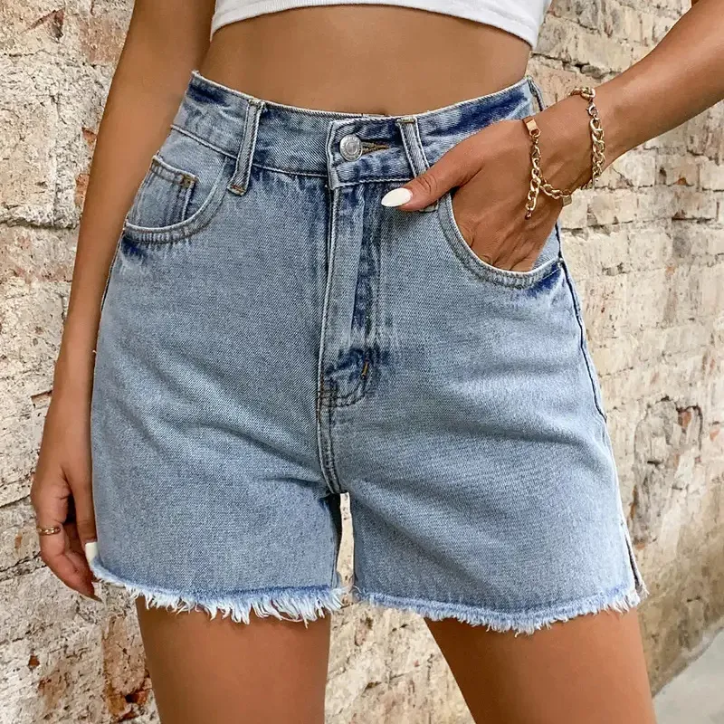 Women Fashion Casual Simple Denim Shorts