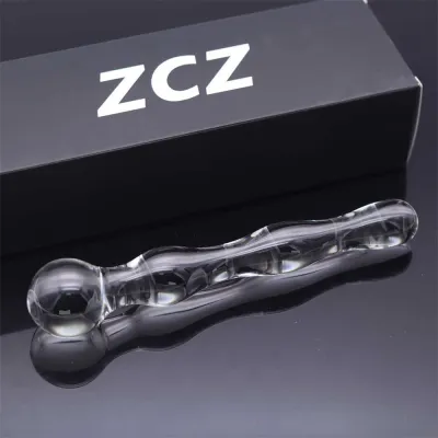 Transparent Glass Massage Stick Masturbation Sex Toy
