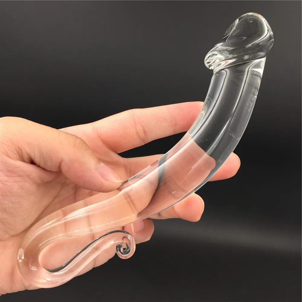 Transparent Glass Massage Stick Sex Toys