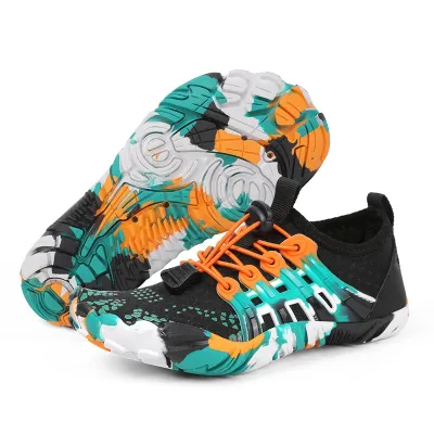 Kids Boys Girls Quick-Drying Drawstring Beach Wading Shoes Non-Slip Wear-Resistant Soft-Soled