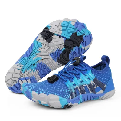 Kids Boys Girls Quick-Drying Drawstring Beach Wading Shoes Non-Slip Wear-Resistant Soft-Soled