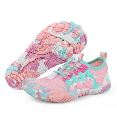 Kids Boys Girls Quick-Drying Drawstring Beach Wading Shoes Non-Slip Wear-Resistant Soft-Soled