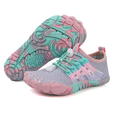 Kids Boys Girls Quick-Drying Drawstring Beach Wading Shoes Non-Slip Wear-Resistant Soft-Soled