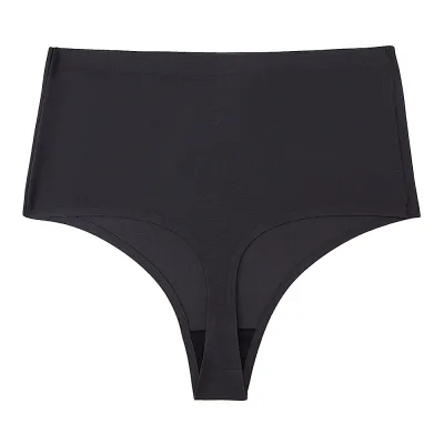 Women Fashion Solid Color Milk Silk Seamless High Waist Thong