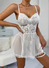 White (Including Thong Garter Belt)