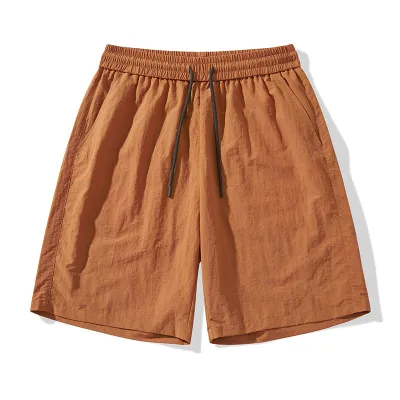 Fashion Casual Solid Color Thin Breathable Loose Sunscreen Shorts