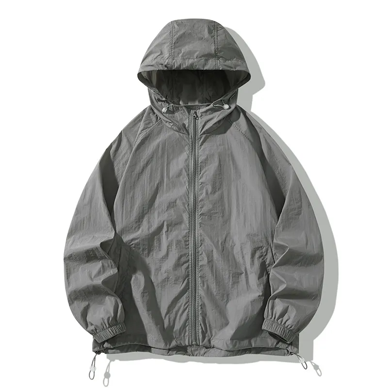 Fashion Casual Solid Color Thin Breathable Long-Sleeve Sunscreen Hoodies