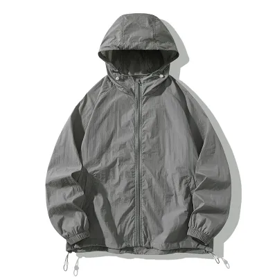 Fashion Casual Solid Color Thin Breathable Long-Sleeve Sunscreen Hoodies