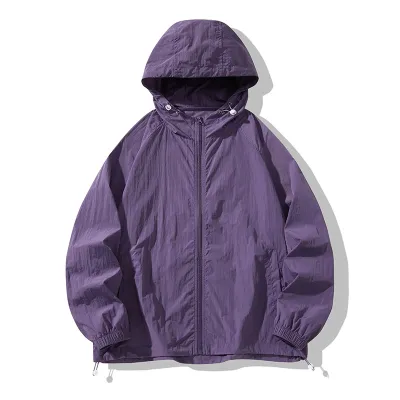 Fashion Casual Solid Color Thin Breathable Long-Sleeve Sunscreen Hoodies