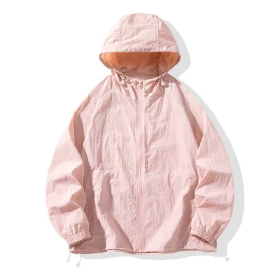 Fashion Casual Solid Color Thin Breathable Long-Sleeve Sunscreen Hoodies
