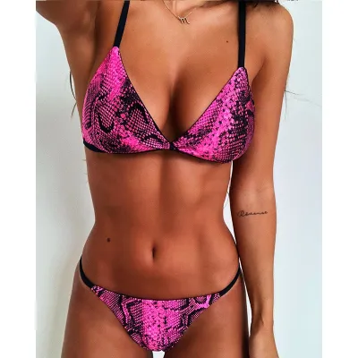 Women Fashion Sexy Printed Bikini Swimsuit
