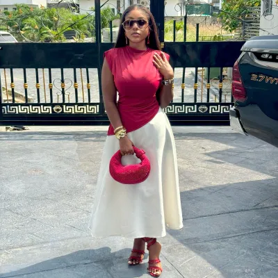 Summer Women Fashion Casual Color-Block Sleeveless Tight Waist Loose African Dress