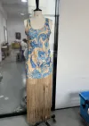 Fringed Print Dress