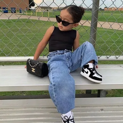 Kids Girls Fashion Casual Summer Sleeveless Tank Top Loose Jeans Two-Piece Set