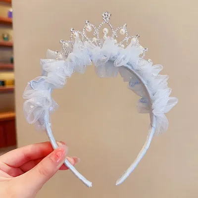 Kids Girls Fashion Crown Mesh Hairband Hair Accessories