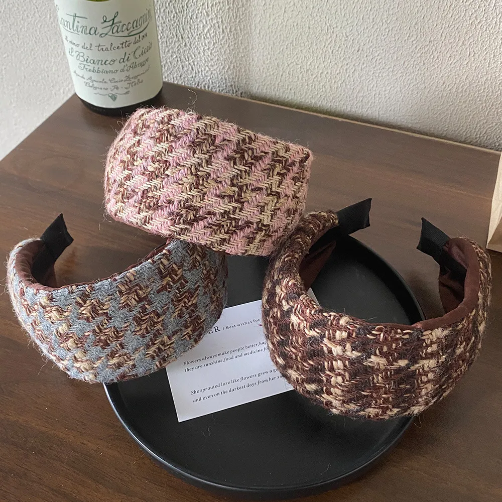 Women Fashion Retro Knitted Fleece Hair Band
