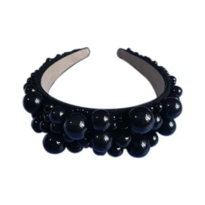 Acessório de Cabelo Feminino Elegante com Pérola Grande e Largura Larga
