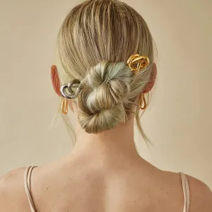 Women Fashion Simple 18k Gold U-Shaped Hairpin