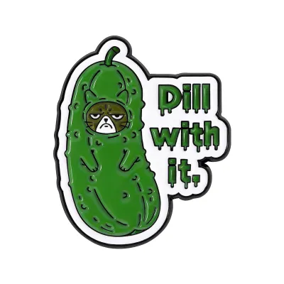 Creative Cute Cucumber Duck Metal Brooch Unisex Alloy Cartoon Brooch