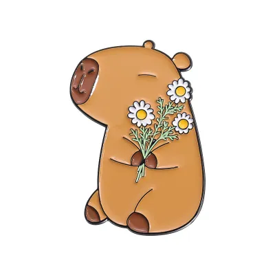 Fashion Creative Cartoon Cute Capibala Series Brooch Pin