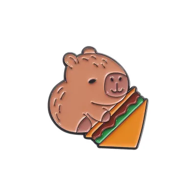 Fashion Creative Cartoon Cute Capibala Series Brooch Pin