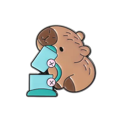 Fashion Creative Cartoon Cute Capibala Series Brooch Pin