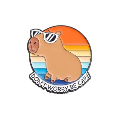 Fashion Creative Cartoon Cute Capibala Series Brooch Pin