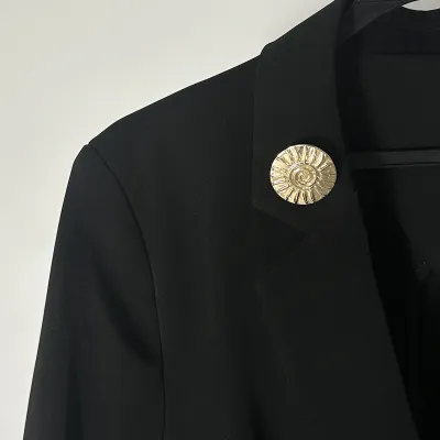 Women Fashion Irregular Alloy Brooch Geometric Metal Brooch